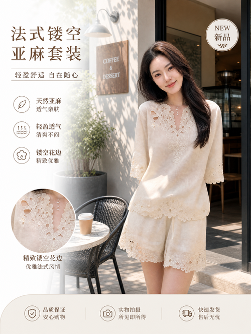 亚麻女装产品主图