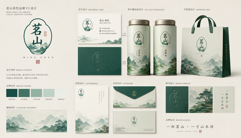 茗山茶饮品牌VI