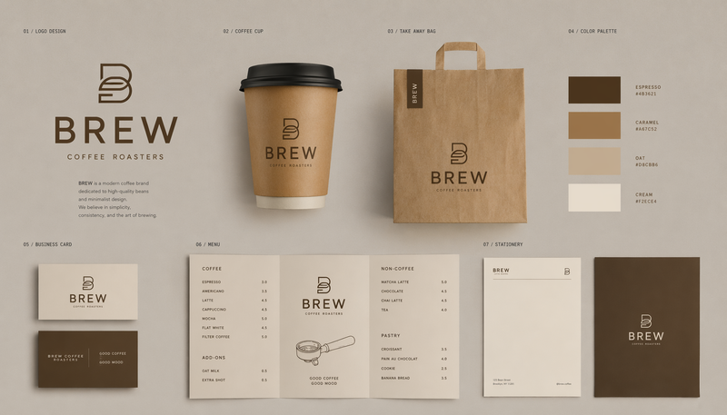 BREW咖啡品牌VI